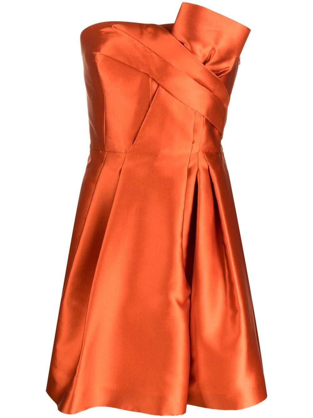 Alberta Ferretti Kurzes Satinkleid - Orange von Alberta Ferretti