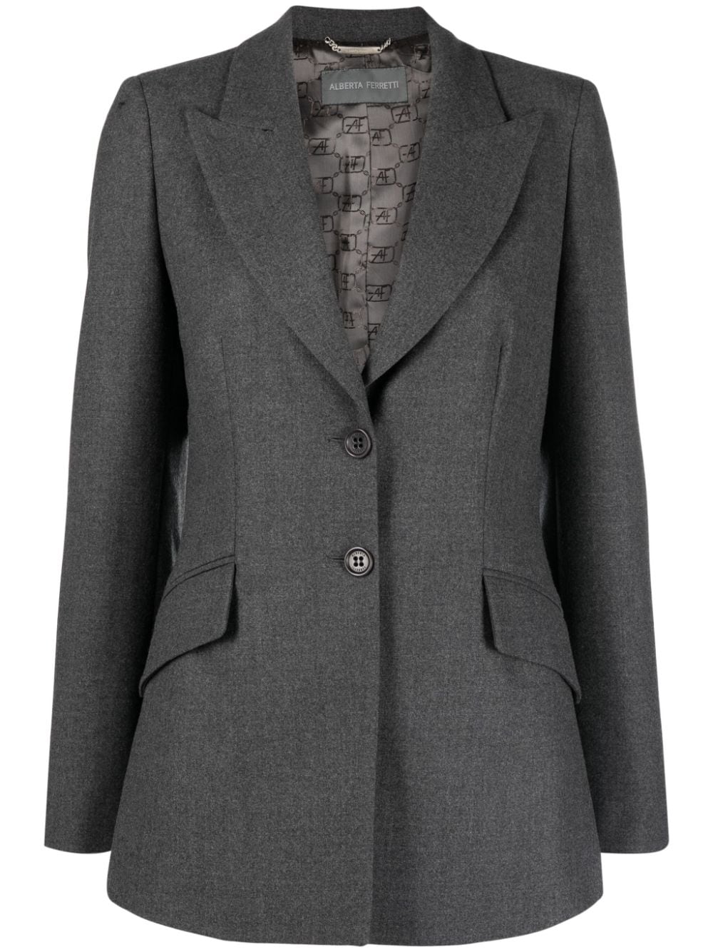 Alberta Ferretti Einreihiger Blazer - Grau von Alberta Ferretti