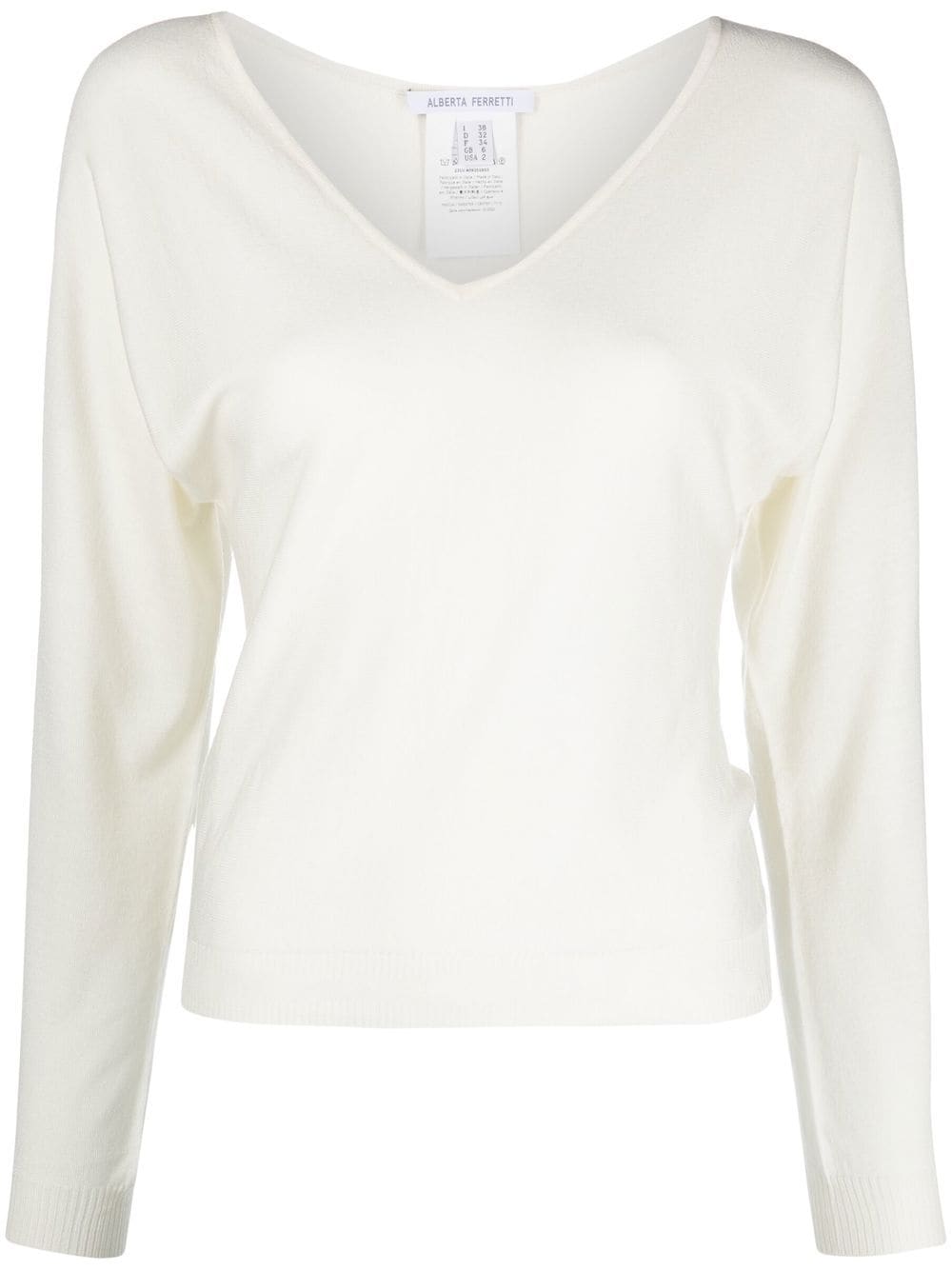 Alberta Ferretti Sweatshirt mit V-Ausschnitt - Nude von Alberta Ferretti