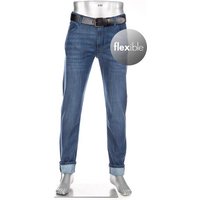 Alberto Bike Herren Jeans blau Cotton Slim Fit von Alberto Bike