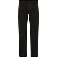 Alberto Bundfaltenhose Barista in Flanell-Qualität mit Kordelzug, Tapered Fit in 33/34 von Alberto