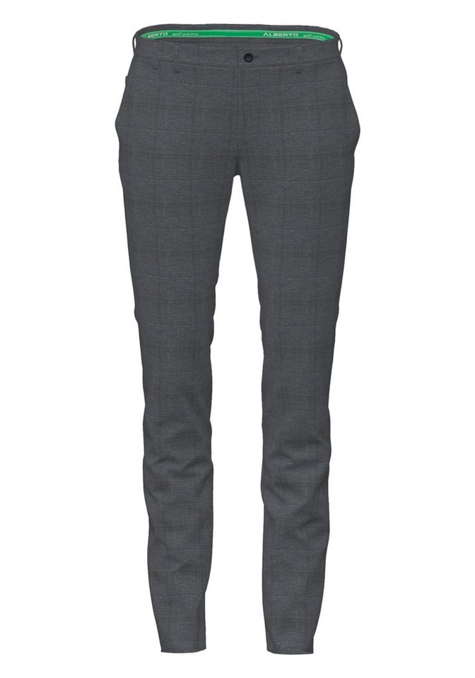 Alberto Golfhose Alberto Golf Hose IAN Glencheck Jersey Grau/Blau Herren von Alberto