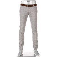 Alberto Herren Chino beige Baumwoll-Leinen von Alberto