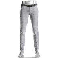 Alberto Herren Chino blau kariert Slim Fit von Alberto