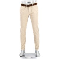 Alberto Herren Hose beige Baumwolle-Leinen von Alberto