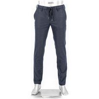 Alberto Herren Hosen blau Flanell von Alberto