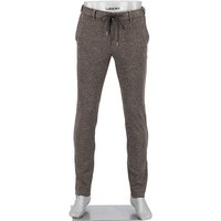 Alberto Herren Hosen braun meliert Slim Fit von Alberto