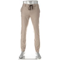 Alberto Herren Hosen beige meliert Slim Fit von Alberto