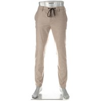 Alberto Herren Hose beige Flanell meliert Slim Fit von Alberto