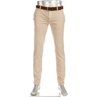 Alberto Herren Hose beige Baumwolle Slim Fit von Alberto