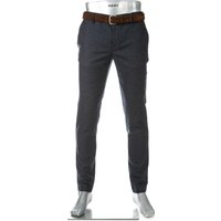 Alberto Herren Hose blau Oxford meliert Slim Fit von Alberto