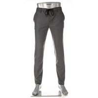 Alberto Herren Hose grau Flanell meliert Slim Fit von Alberto