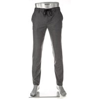 Alberto Herren Hose grau Flanell meliert Slim Fit von Alberto