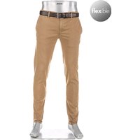 Alberto Herren Chino beige Baumwolle Slim Fit von Alberto