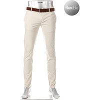 Alberto Herren Chino beige Baumwolle Slim Fit von Alberto