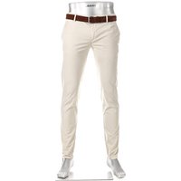 Alberto Herren Chino beige Baumwolle Slim Fit von Alberto