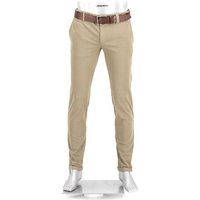 Alberto Herren Hose beige Baumwolle Slim Fit von Alberto