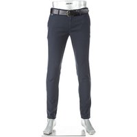 Alberto Herren Hose blau Baumwolle-Leinen Slim Fit von Alberto