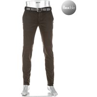 Alberto Herren Chino braun Baumwolle Slim Fit von Alberto