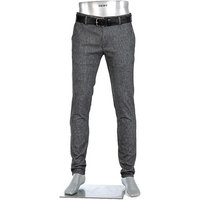 Alberto Herren Hose grau Wool meliert Slim Fit von Alberto