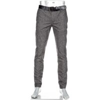 Alberto Herren Chino grau Wool gemustert von Alberto