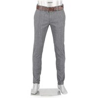 Alberto Herren Hose grau Wool meliert Slim Fit von Alberto