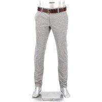 Alberto Herren Hose grau Oxford meliert Slim Fit von Alberto