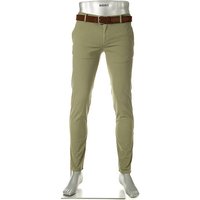 Alberto Herren Chino grün Baumwolle Slim Fit von Alberto