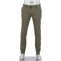 Alberto Herren Hose grün Leinen Slim Fit von Alberto