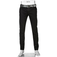 Alberto Herren Chino schwarz Baumwolle Slim Fit von Alberto