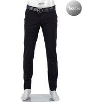 Alberto Herren Chino schwarz Baumwolle Slim Fit von Alberto