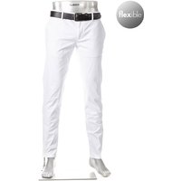 Alberto Herren Chino weiß Baumwolle Slim Fit von Alberto