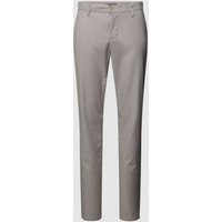 ALBERTO Regular Fit Hose mit Strukturmuster Modell "LOU" in Silber, Größe 32/30 von Alberto