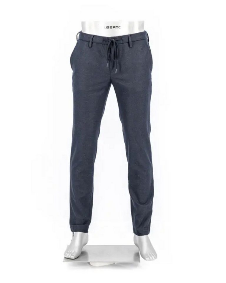 Alberto Stoffhose - Hose - Stoffhose -mit Flex-Bund im Slim Fit JUMP - Flanell Look von Alberto