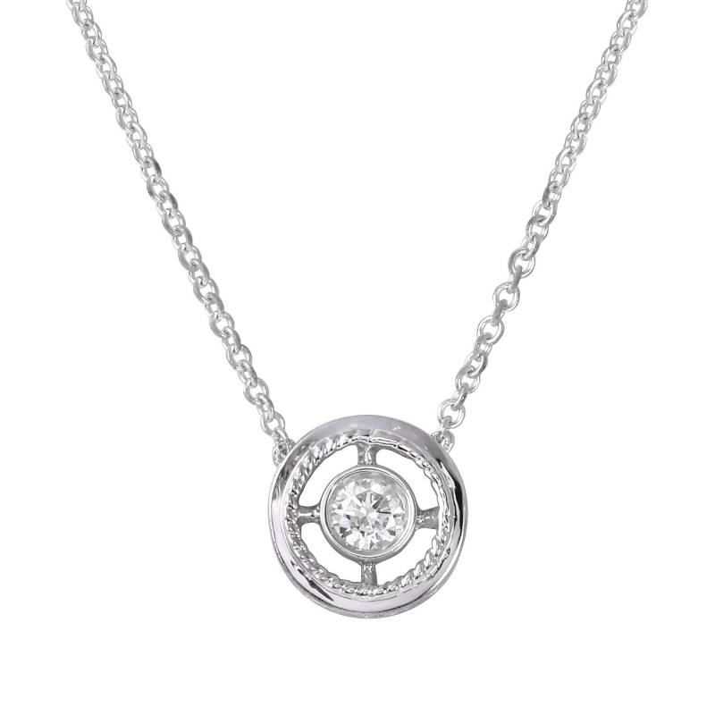 Anhänger Aus Weißgold Und Rundem Diamant Für Frauen von AlbertsJewelryDesign
