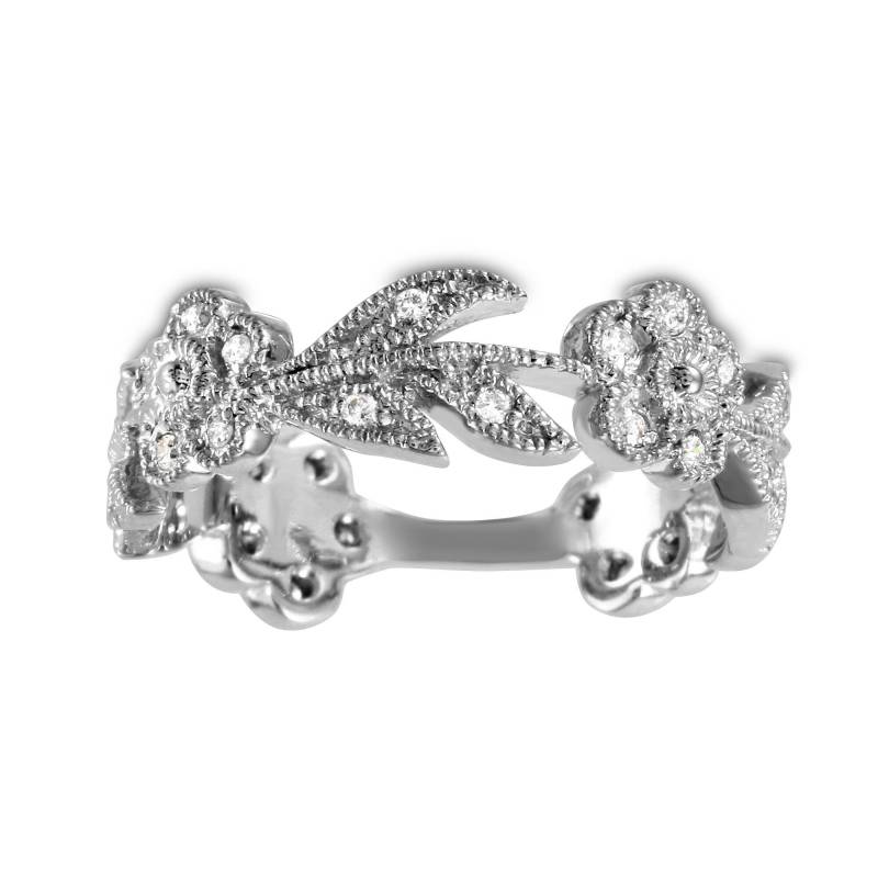 Damen Diamantring Im Blattstil von AlbertsJewelryDesign