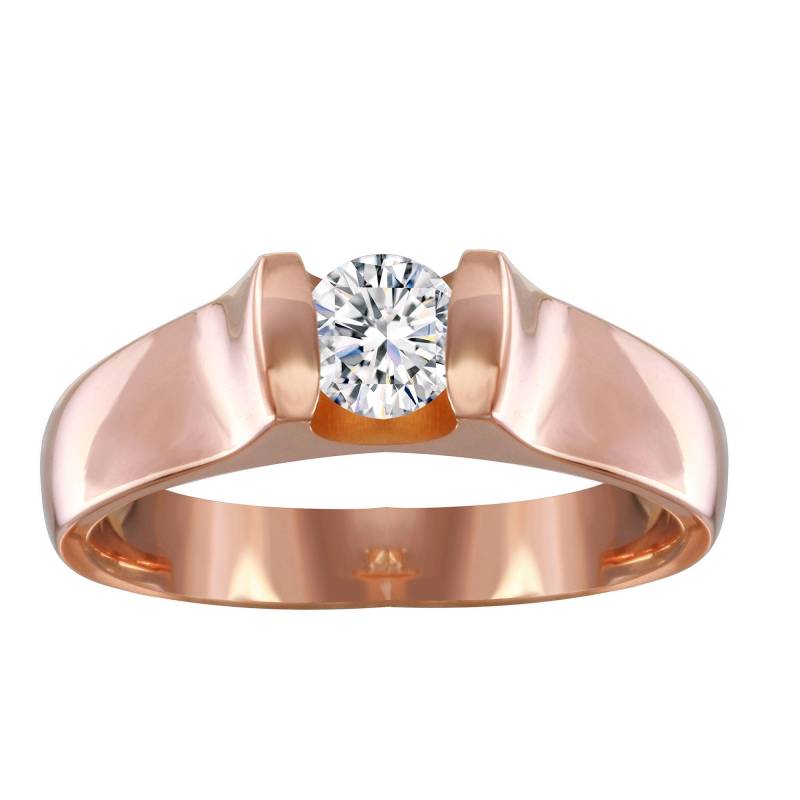 Damenring Aus Roségold Und Moissanit von AlbertsJewelryDesign