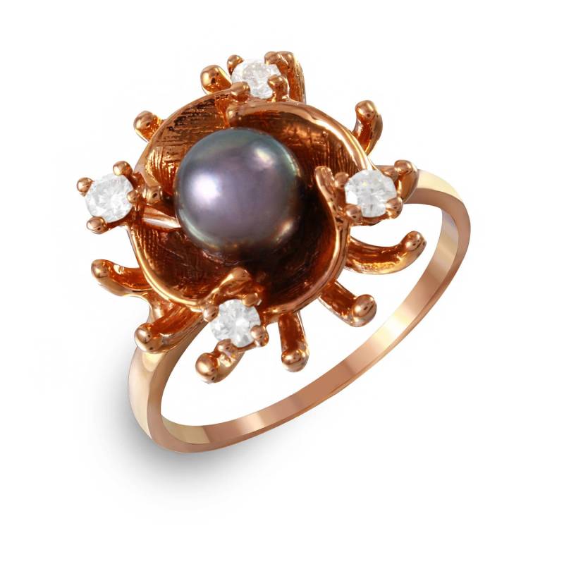 Diamant - Und Perlenring Für Frauen von AlbertsJewelryDesign