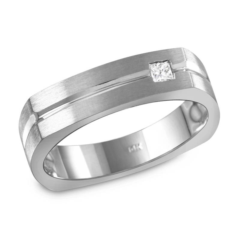 Herren Einzelstein Diamant Ring von AlbertsJewelryDesign