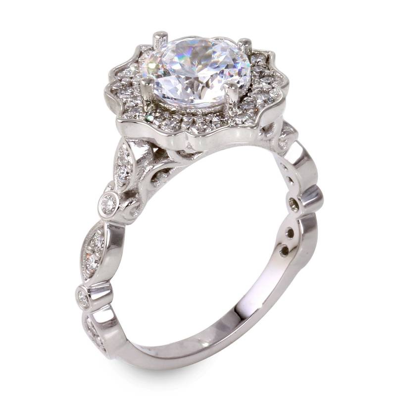 Verlobungsring Aus Weißgold Und Diamant Im Labor Gewachsen von AlbertsJewelryDesign