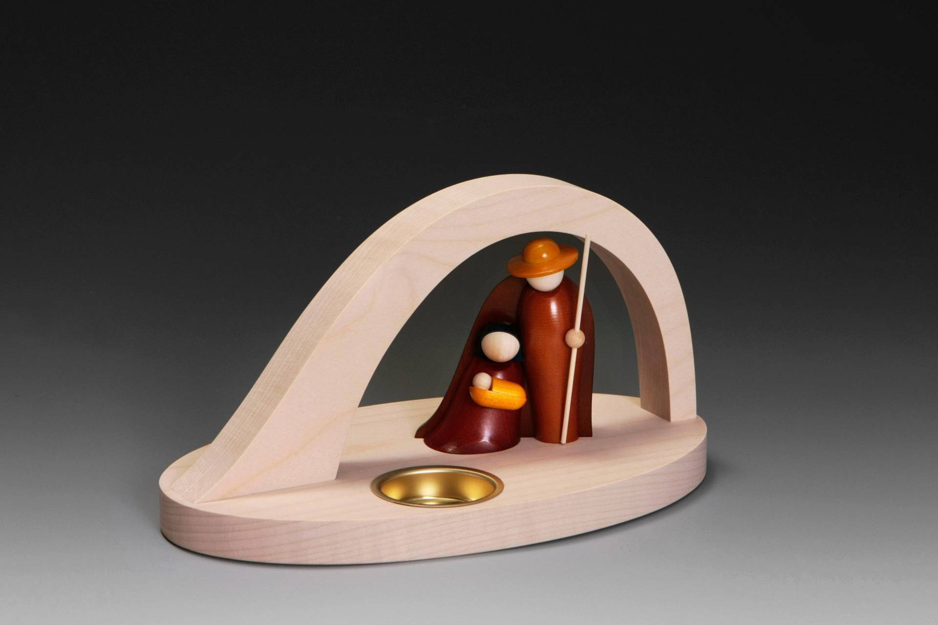 Albin Preissler Teelichthalter ""Geborgenheit", Handwerkskunst aus dem Erzgebirge" Weihnachtsdeko aus Ahorn von Albin Preissler