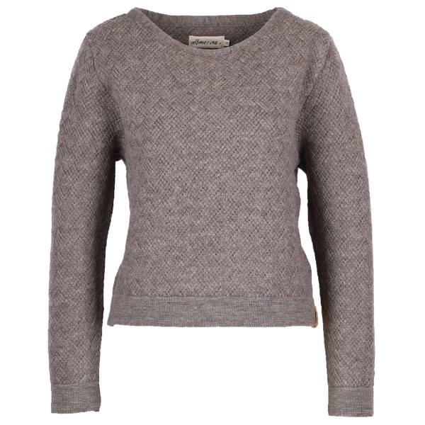 Albmerino - Women's Flecht Pullover - Wollpullover Gr M grau von Albmerino