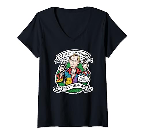 Damen Billy Mack Ich spüre es in meinen Finger T-Shirt mit V-Ausschnitt Damen Billy Mack Ich spüre es in meinen Finger T-Shirt mit V-Ausschnitt von Albright Illustration & Design