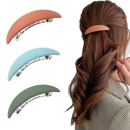 Set aus 3 französischen Haarspangen für Damen - Klassische Auto-Haarklammern als eleganter Haarschmuck von Albrsoy
