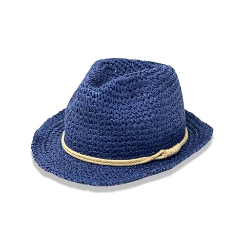 Albsales Strohhut Sonnenhut Sommerhut Cowboyhut Westernhut Freizeithut Strandhut (DE/NL/SE/PL, Numerisch, 58, 61, Navy/Sand) von Albsales