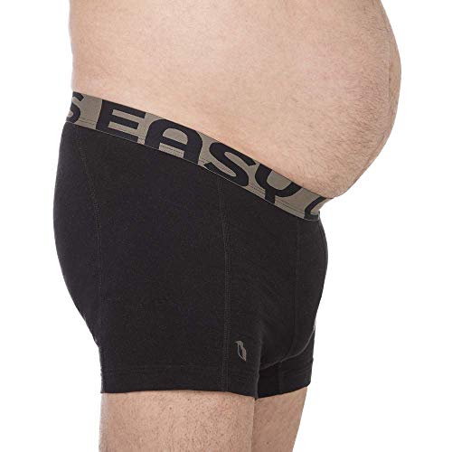 Alca Boxershorts Herren Schwarz 2er Set für Männer mit Übergröße Bauchumfang 2XL-8XL (DE/NL/SE/PL, Alphanumerisch, 4XL, Große Größen, Regular, Schwarz) von Alca Fashion