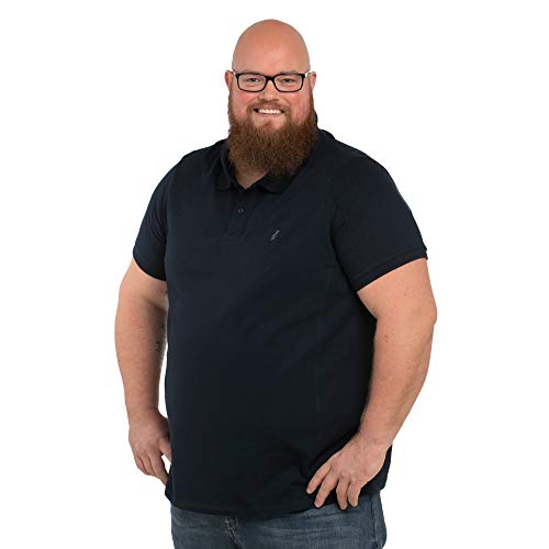 Alca Poloshirt für Männer mit Übergröße Bauchumfang 2XL-8XL Kurzarm Herren Polo Shirt | Shirt Short Sleeve 4XL-B Blau von Alca Fashion