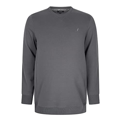 Alca Sweatshirt 5XL Mit Rundhalsausschnitt für Männer mit Übergröße Bauchumfang. Herren Sweater Mit Crew-Neck 5XL-B Grau von Alca Fashion