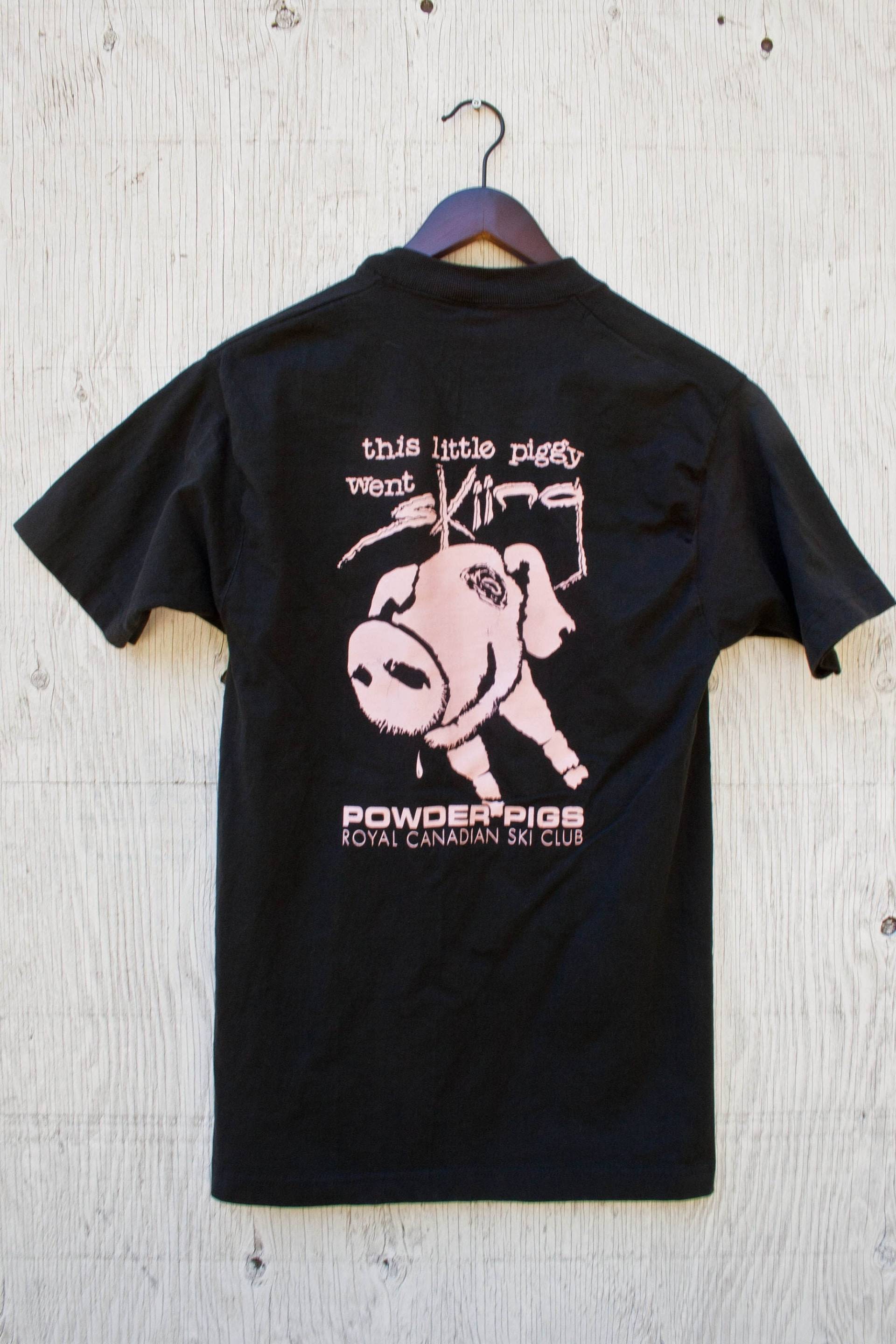 Hog Wild Us Tour "96 T-Shirt - S Powder Pigs Ski Club 90Er Jahre Grafik-T-Shirt Bergleben Ski-Bum Skihase Mount Baker von AlchemillaMercantile