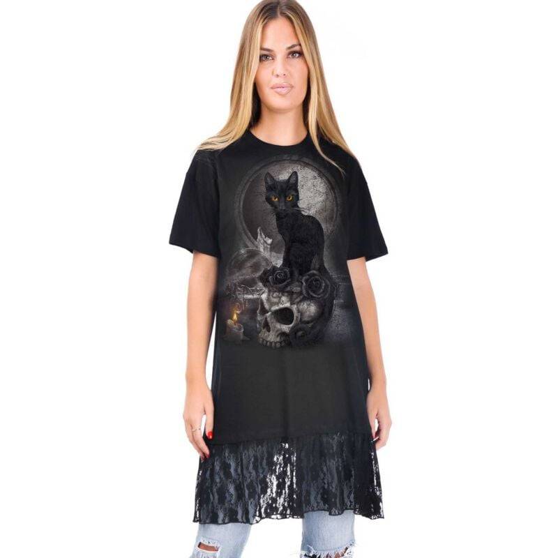 Alchemy England Black Cat T-Shirt schwarz in M von Alchemy England